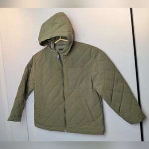 ZARA Kaki Green Girl Kid Mid Season Coat Size 8-9 3 Pockets Fall Or Spring